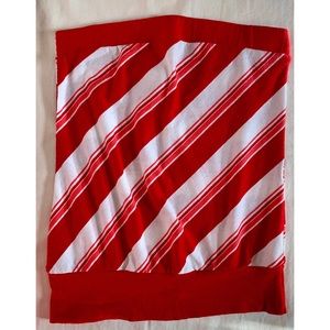Red and White Diagonal Stripes Tube Top